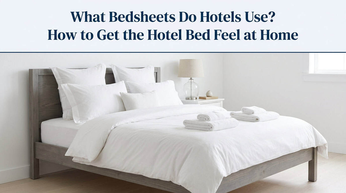 Crisp white hotel-style bedsheets and pillows on a bed